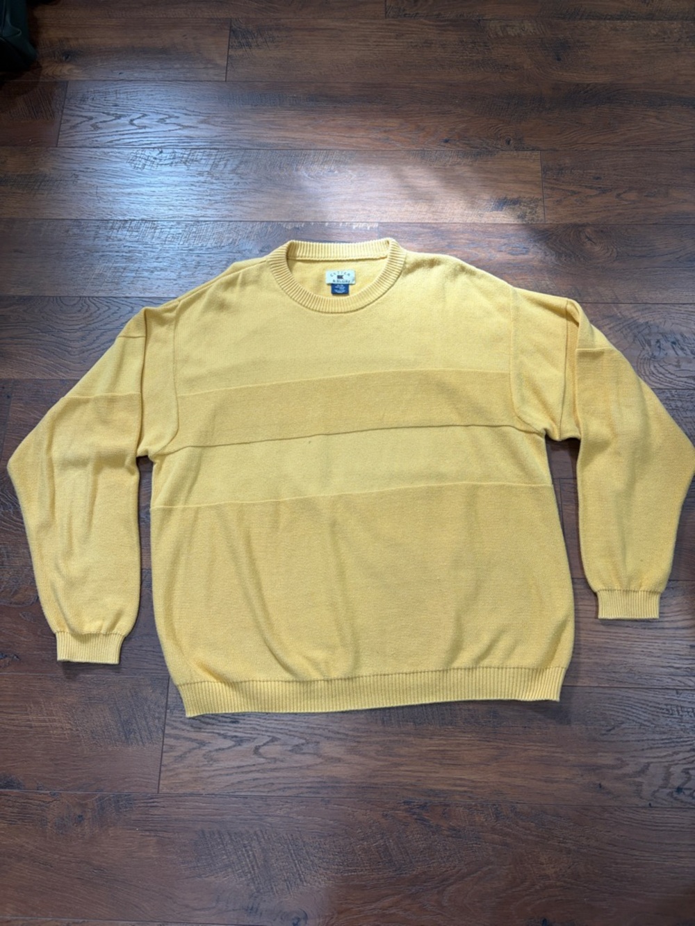 Cutter & Buck Men's Crewneck Sweater in Mustard Yellow